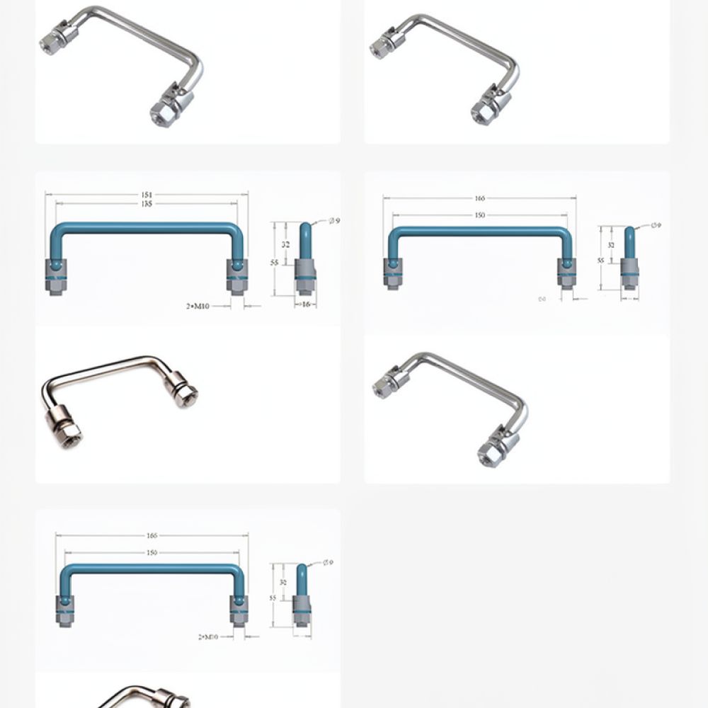 Industrial Tools - Poignée pliante à encastrer pour armoire